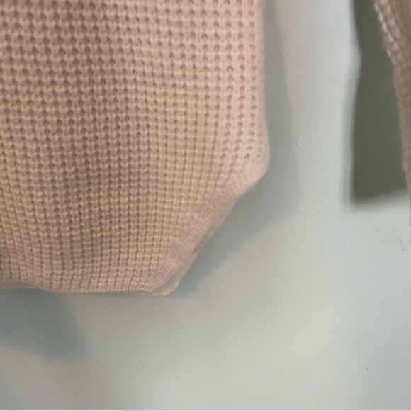 Kersh Cream Crew Neck Sweater with Ribbed Detailing merino wool blend. - Picture 5 of 6